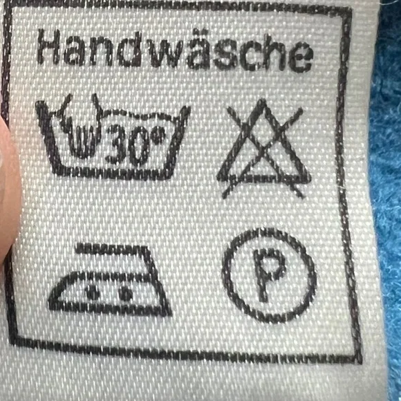 Salzburger Wool Trachten Cardigan Sweater Jacket Austrian Cardigan Blue Size L - Picture 10 of 14